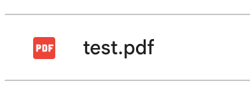 Google Drive showing the test PDF saved by Albato