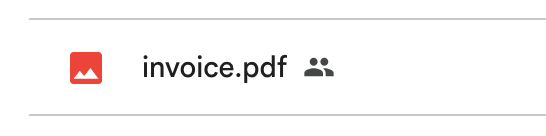 invoice.pdf saved in Google Drive